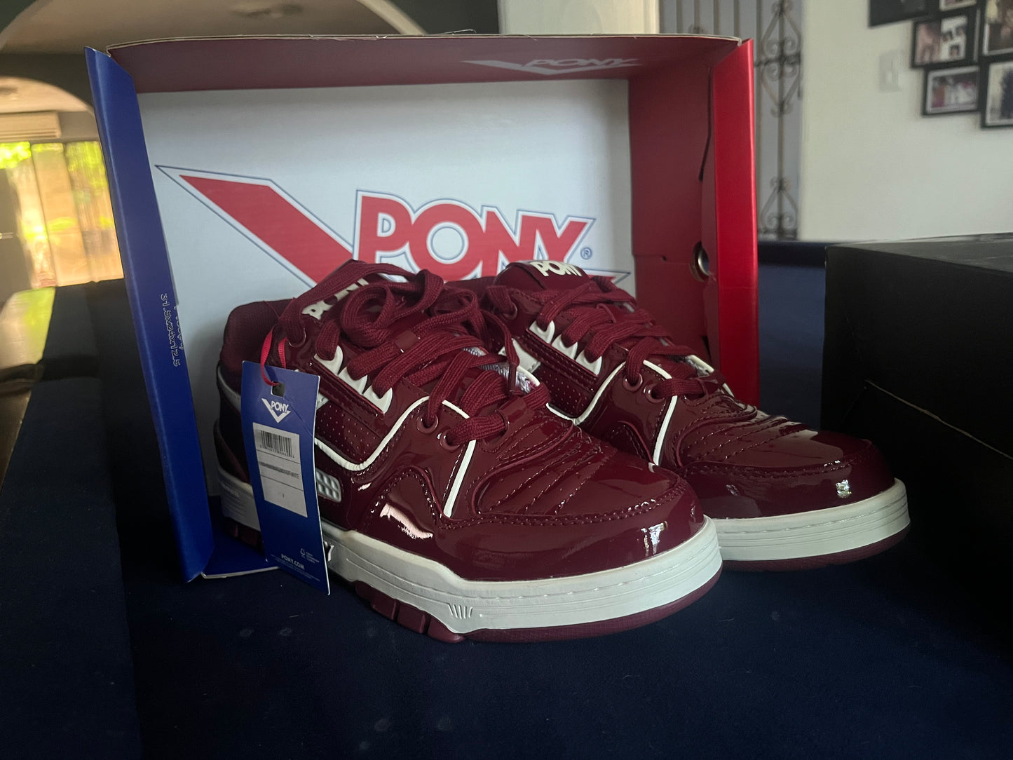 Tenis PONY M100 Low size 7 de piel auténtica con acabado brillante